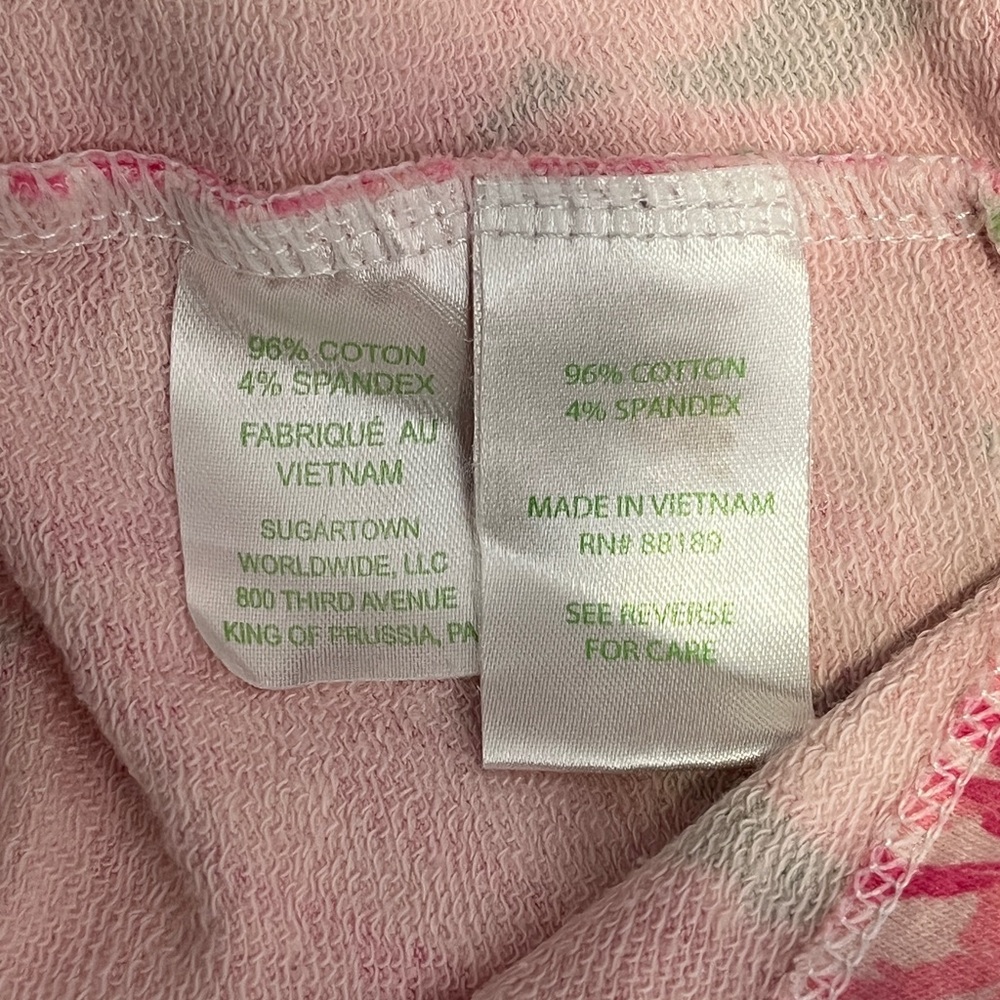 Lilly Pulitzer Pink Flamingo Floral Half-Zip Pullover Hoodie XS - Picture 10 of 11